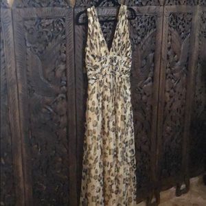 Sexy Leopard Animal Print Long Maxi Dress